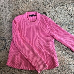 French Connection Vibrant Pink Crew Neck Sweater size small!!!